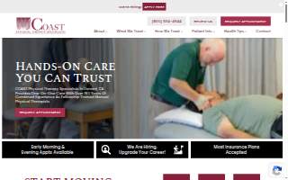 COAST Physical Therapy Specialists website