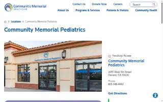 Community Memorial Pediatrics website