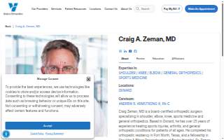Craig A. Zeman, MD website