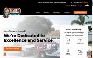 Genuine Plumbing and Rooter Inc. website