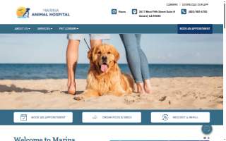 Marina Animal Hospital website