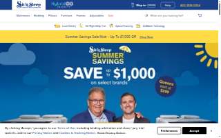 Sit 'n Sleep website