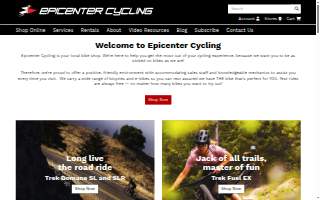 Epicenter Cycling website