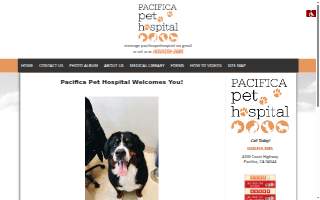 Pacifica Pet Hospital website