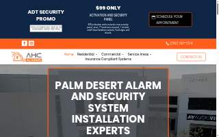 AHC Alarms - Coachella Valley Security System & Alarm of Palm Desert website
