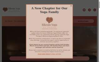 Bikram Yoga El Paseo - Palm Desert website