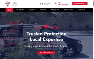 Expert Alarm website