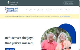 Hearing Aid HealthCare website