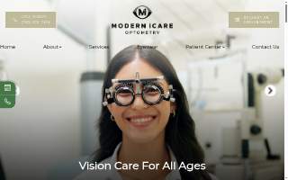 Modern iCare Optometry website