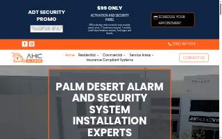 AHC Alarms - Coachella Valley Security System & Alarm of Palm Springs website