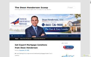 Dean Henderson - Financial Independence Mortgage website