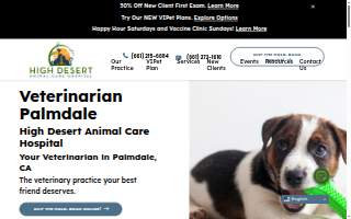 High Desert Animal Care Hospital website