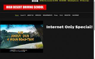 High Desert Driving School of Palmdale website