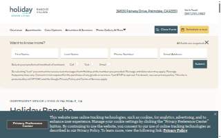 Holiday Rancho Village website