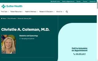 Christie A. Coleman, M.D. website