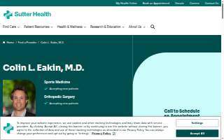 Colin L. Eakin, M.D. website