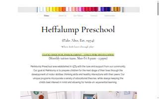 Heffalump School of Palo Alto website