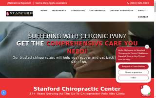 Stanford Chiropractic Center of Palo Alto website