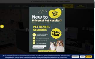 Universal Pet Hospital of Palo Alto website