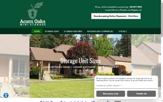 Acorn Oaks Mini Storage website