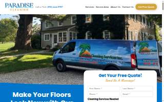 Paradise Cleaning Services website