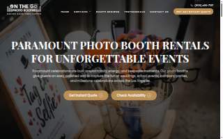 CJ Photo Booth Rentals website