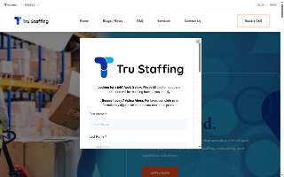 Tru Staffing Downey of Paramount website