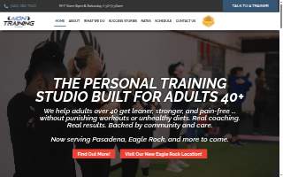 Aion Training Personal Training for People 40+ - Pasadena website