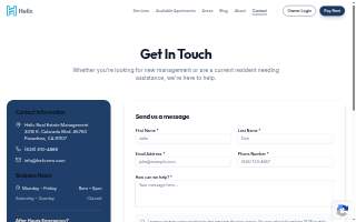 Helix Real Estate Management website