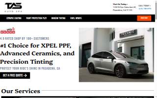 Technic Auto Spa of Pasadena website
