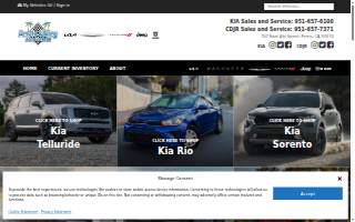 Perris Valley Auto Center website