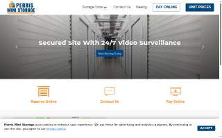 Perris Mini Storage website