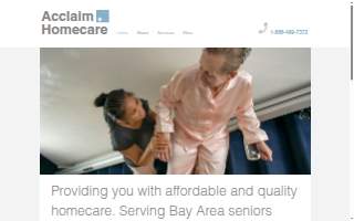 Acclaim Homecare website