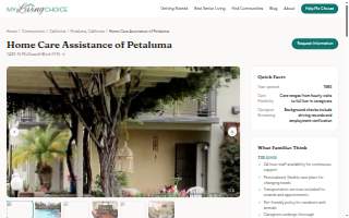 Home Care Assistance of Petaluma website