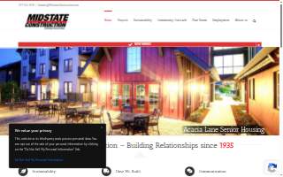 Midstate Construction Corporation website