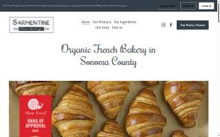 Sarmentine - Organic French Bakery website