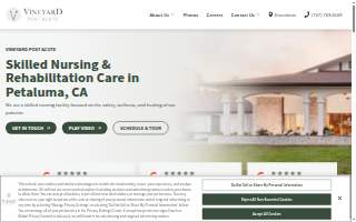 Vineyard Post Acute of Petaluma website