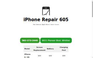 iPhone Repair 605 of Pico Rivera website