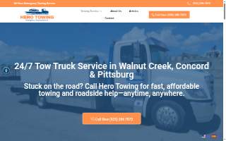 Hero Towing website