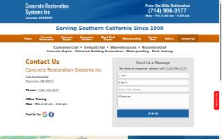 Concrete Restoration Systems website