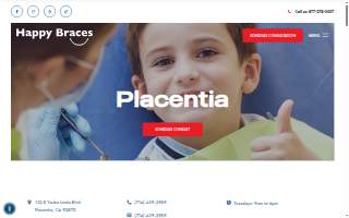 Happy Braces Orthodontics, Placentia website