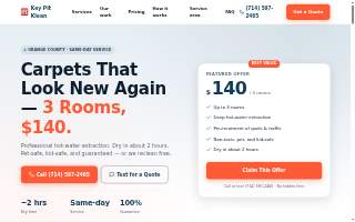 Key Pit Klean Carpet Cleaning website