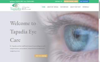 Tapadia Eye Care website