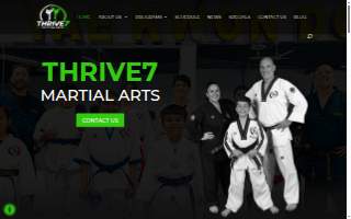 Thrive7 Martial Arts website