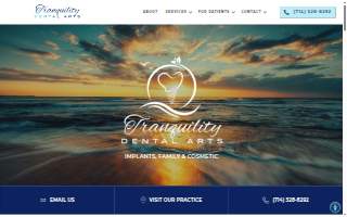 Tranquility Dental Arts website