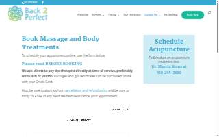 Back 2 Perfect - Pleasant Hill Pain Management & Healing Massage website