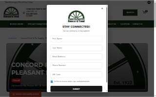 Concord Feed Pet & Livestock Supplies - Pleasant Hill website