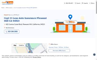 Cost-U-Less Insurance of Pleasant Hill website