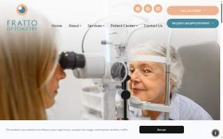Fratto Optometry Eyexam of CA website