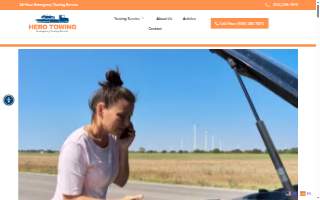 Hero Towing website